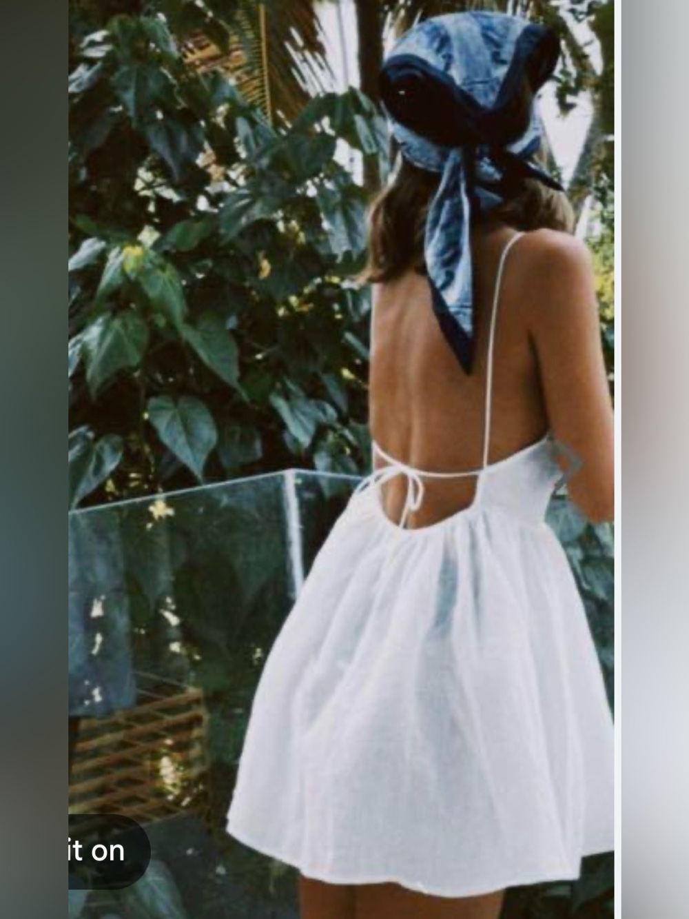 NWOT VRG GRL linen white mini dress
